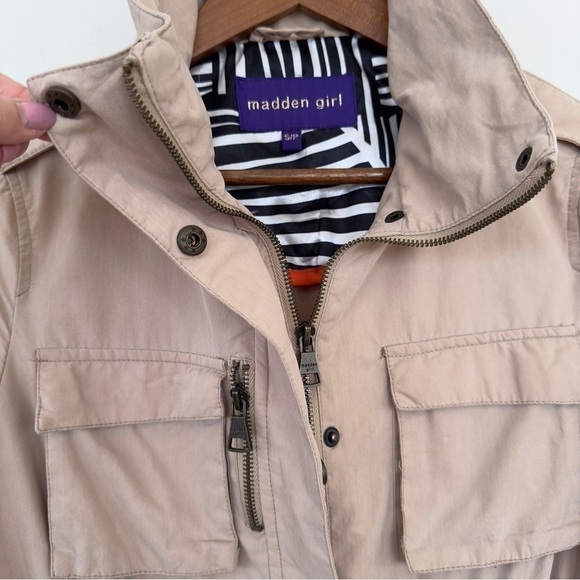 Steve Madden spring jacket, zip front with drawstring waist, cotton blend - Picture 5 of 16